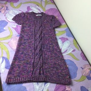 Like New DKNY Girls Knitwear Purple  Thicker Sweater Dress 8/10